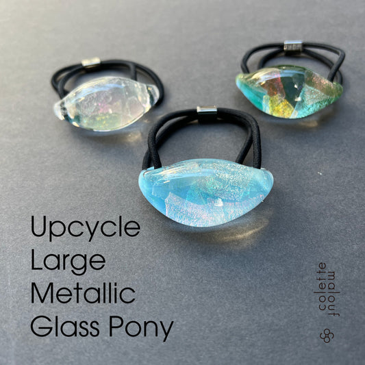 Upcycle Large Metallic Glass Pony